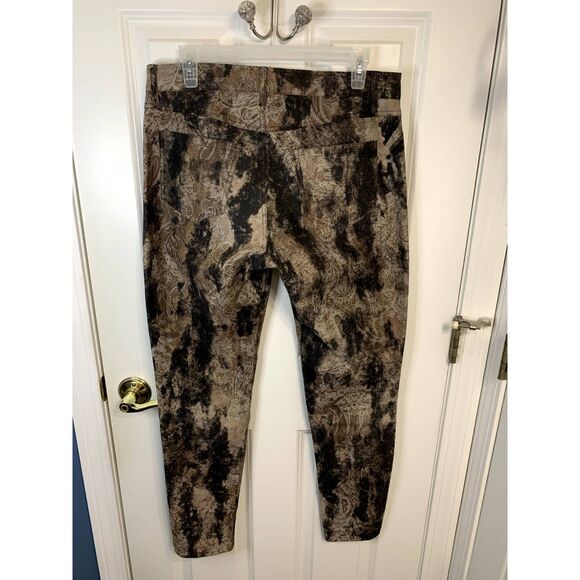 Lola & Sophie Brown and Black Rustic Paisley Motif Printed Pants Size 8 - Picture 2 of 6